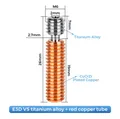 E3D V6 V5 Bi-Metall Heatbreak Kupferbeschichtete MK8 Throats – Color E3D V5