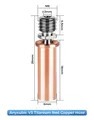 E3D V6 V5 Bi-Metall Heatbreak Kupferbeschichtete MK8 Throats – Color Grün (V5)