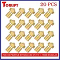 E3D V6 V5 Düse Messing für 1,75 mm Filament 0,1 bis 0,4 mm – Farbe 20Pcs