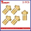 E3D V6 V5 Düse Messing für 1,75 mm Filament 0,1 bis 0,4 mm – Farbe 5 Pcs