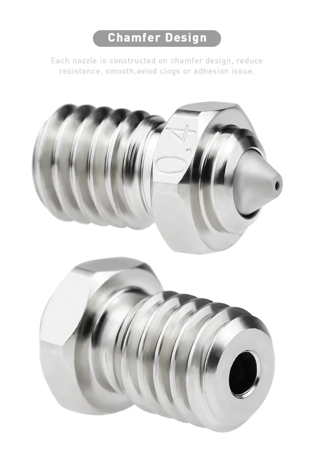 E3DV6 Bimetall-Düse 0,4 bis 0,8 mm für Prusa/Voron Hotend