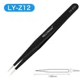 Edelstahl Pinzetten Set Uhrmacher – Pinzettenspitzentyp LY-Z12 black