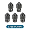 Ender 3 MK8 Düse aus gehärtetem Stahl 0,2 bis 1,0 mm – Farbe 5Pcs-0.2mm