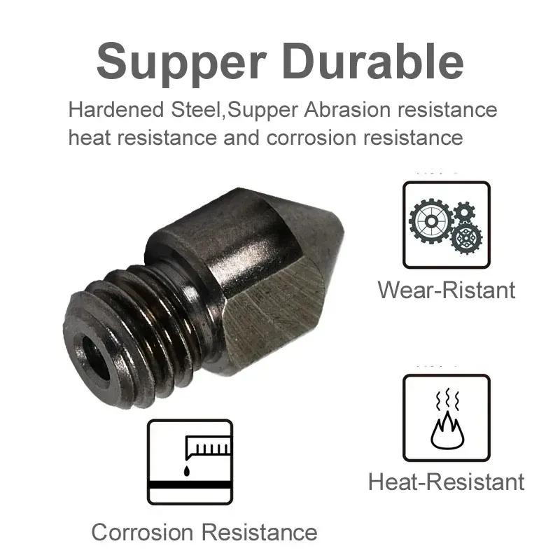 Ender 3 MK8 Düse aus gehärtetem Stahl 0,2 bis 1,0 mm