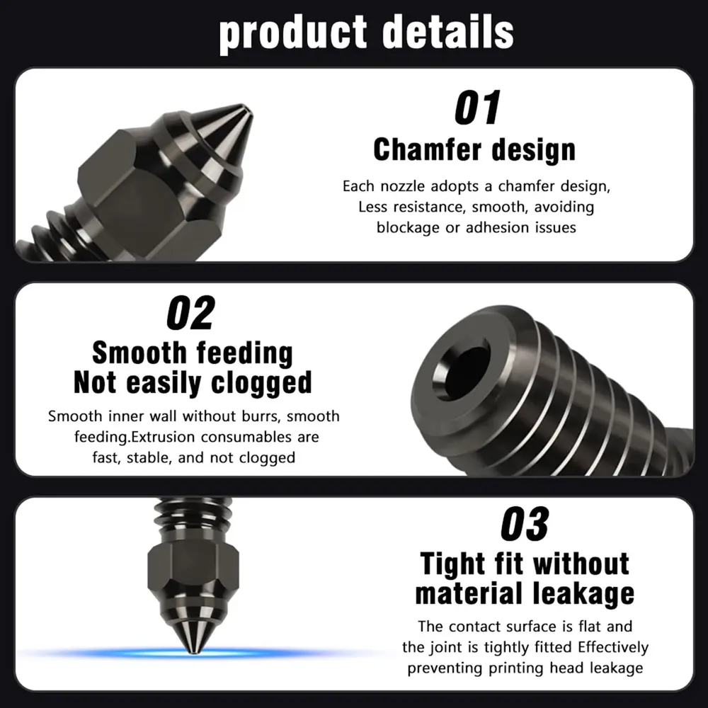 Ender 3 V3 SE Düse aus gehärtetem Stahl 0,2 bis 1,0 mm