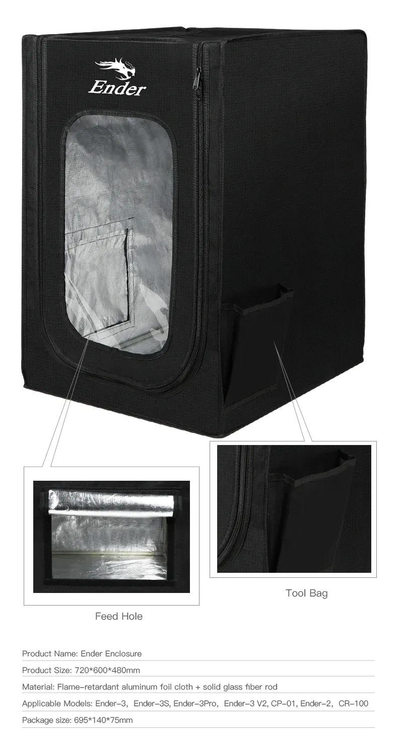 Ender 3D-Druckergehäuse 720x600x480mm