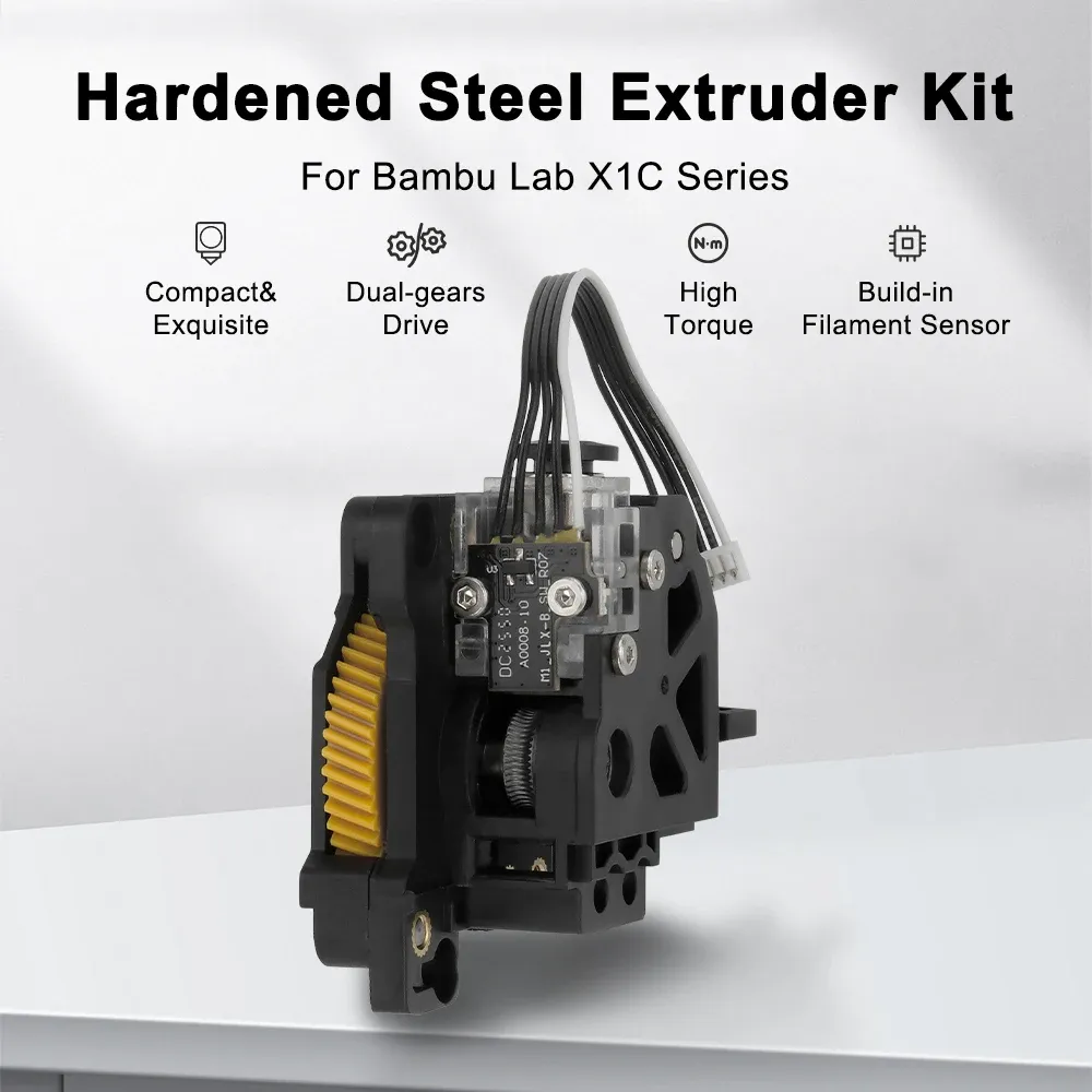 Extruder Bambu Lab X1C Gehärtetes Stahlgetriebe P1S P1P