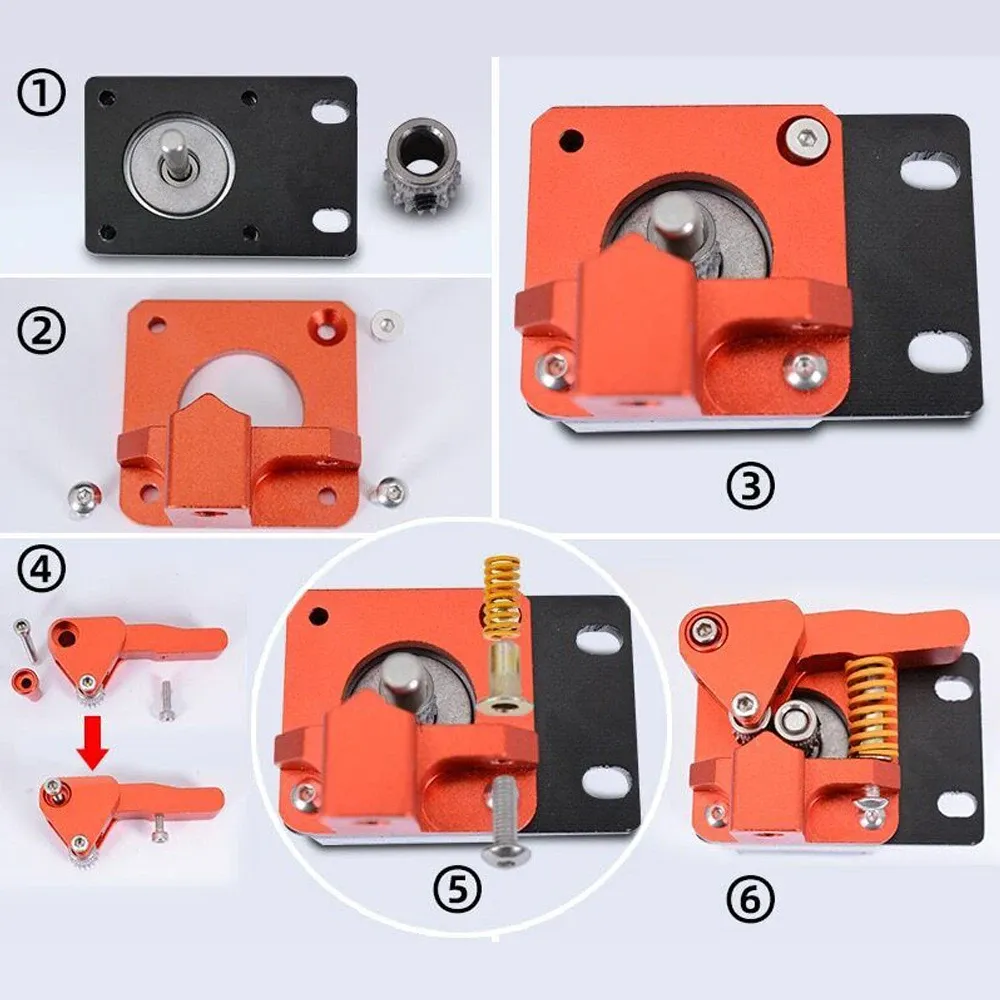 Extruder Dual Gears Upgrade für Ender 3 V2 CR10 Metall