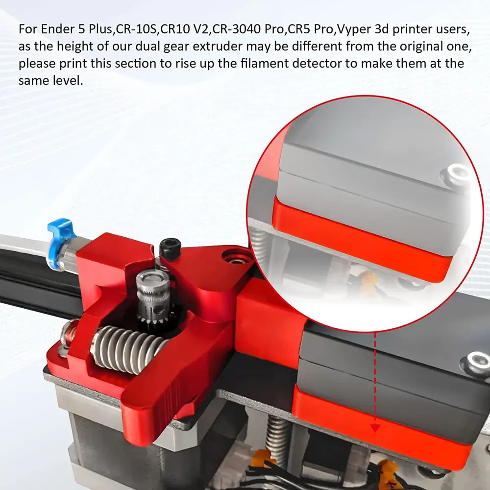 Extruder Dual Gears Upgrade für Ender 3 V2 CR10 Metall
