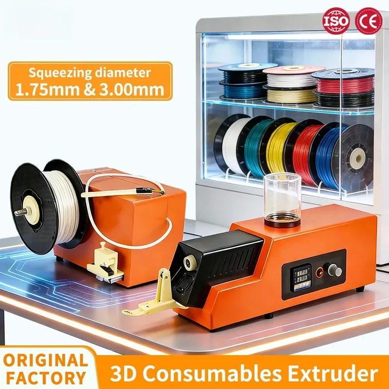 Extruder für 3D-Filament 1,75 bis 3 mm mit automatischer Durchmesserregelung