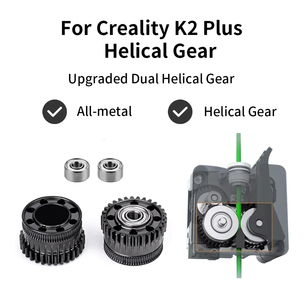 Extruder-Getriebe Ganzmetall für Creality K2 Plus DLC-Mantel