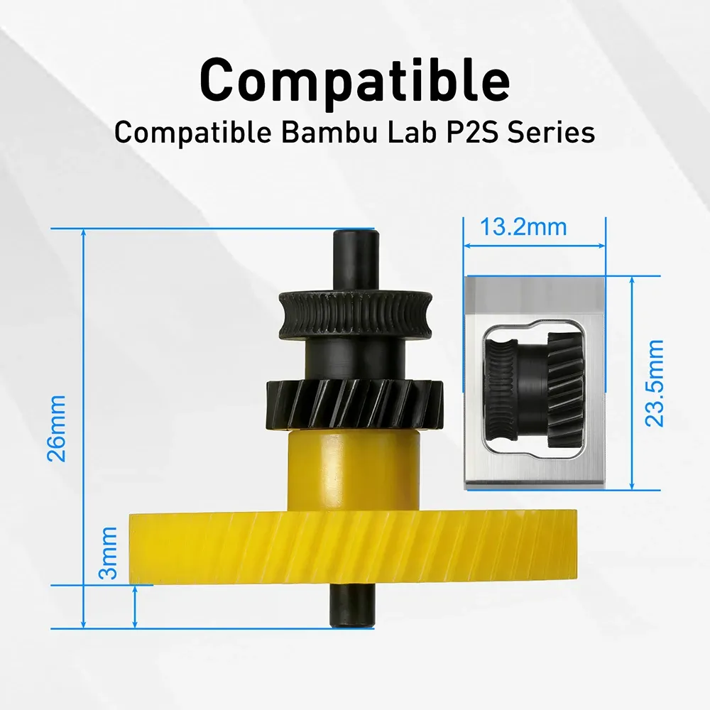 Extruder-Getriebesatz aus gehärtetem Stahl für Bambulab P2S