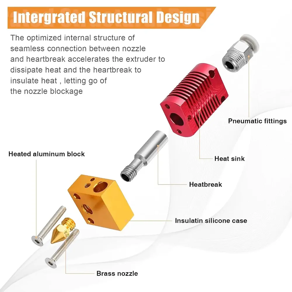 Extruder-Hot-End-Kit mit Aluminium-Heizblock für Ender 3 CR10