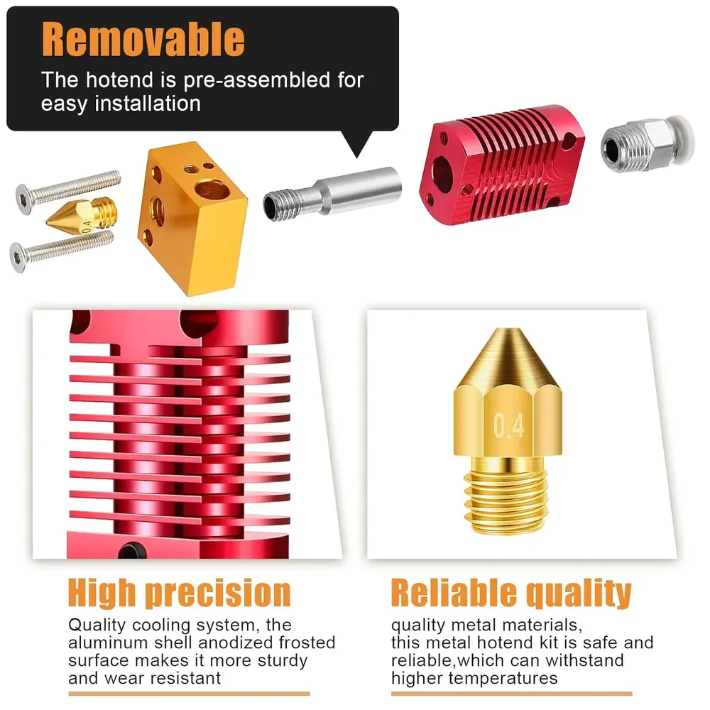 Extruder-Hot-End-Kit mit Aluminium-Heizblock für Ender 3 CR10