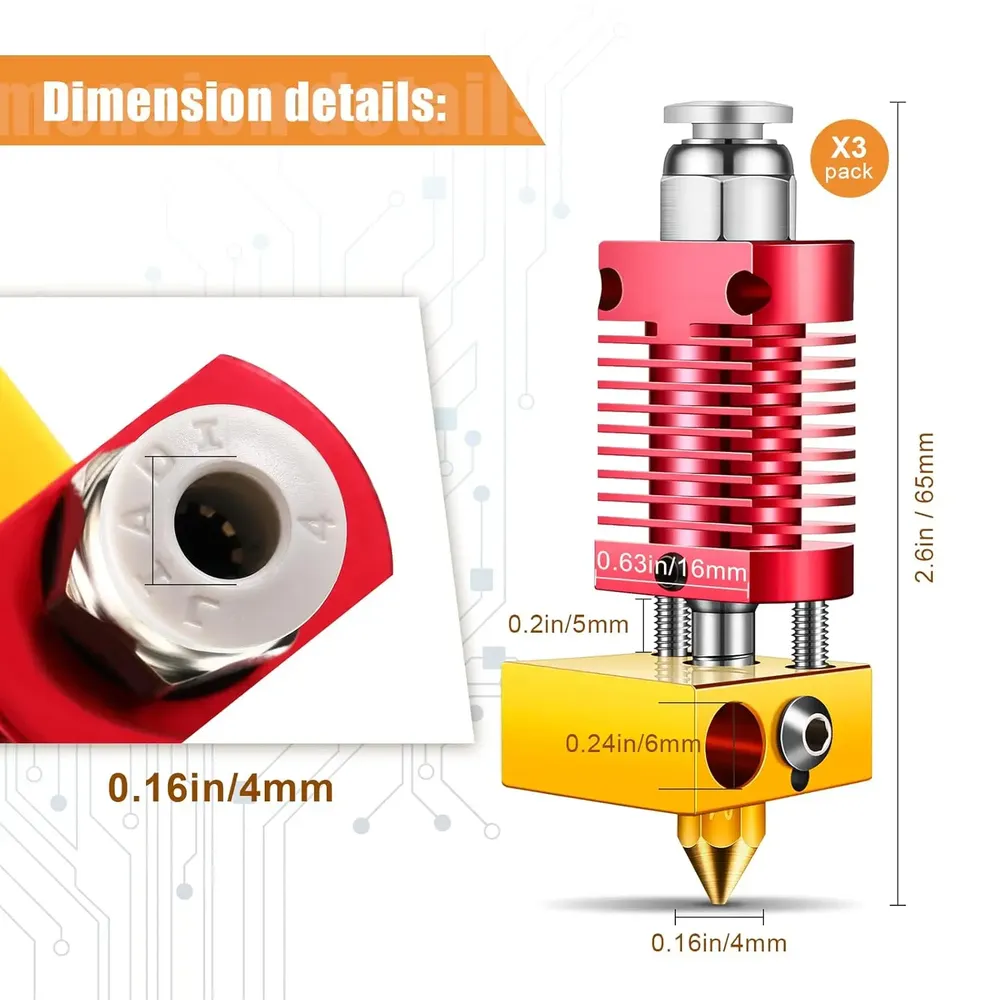 Extruder-Hot-End-Kit mit Aluminium-Heizblock für Ender 3 CR10