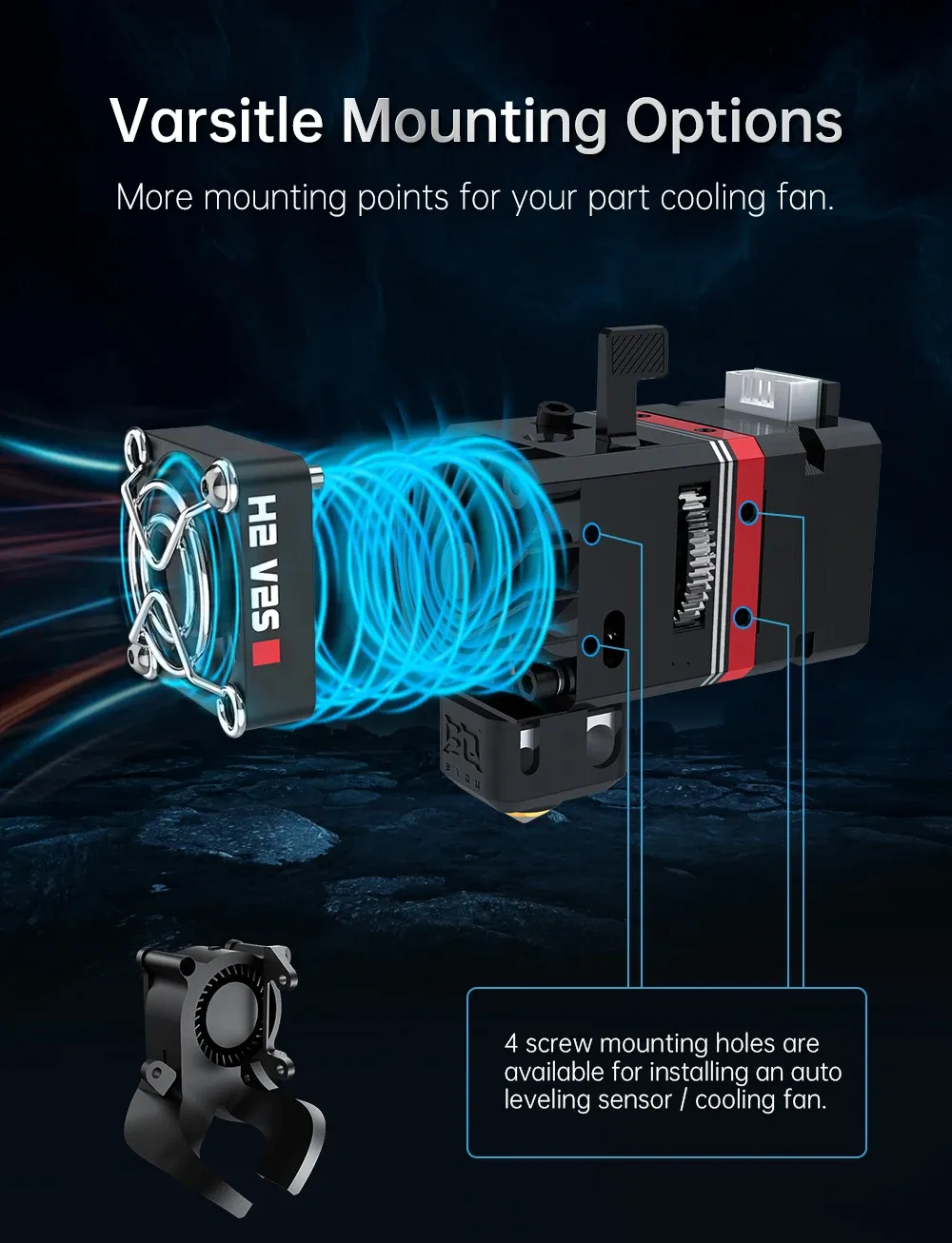 Extruder-Hotend BIQU H2 V2S Dual-Getriebe bis 270°C