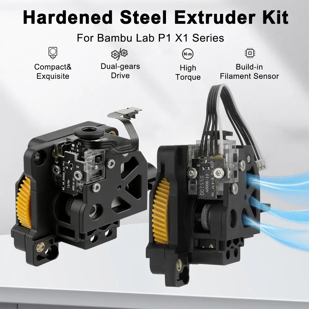 Extruder-Komponenten für Bambu Lab X1C P1P gehärtetes Stahlzahnrad