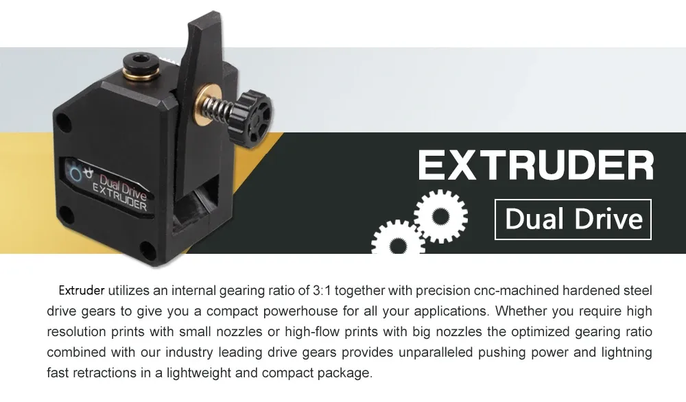Extruder MK8 Clone Dual Drive Upgrade Bowden DDB 1,75 mm