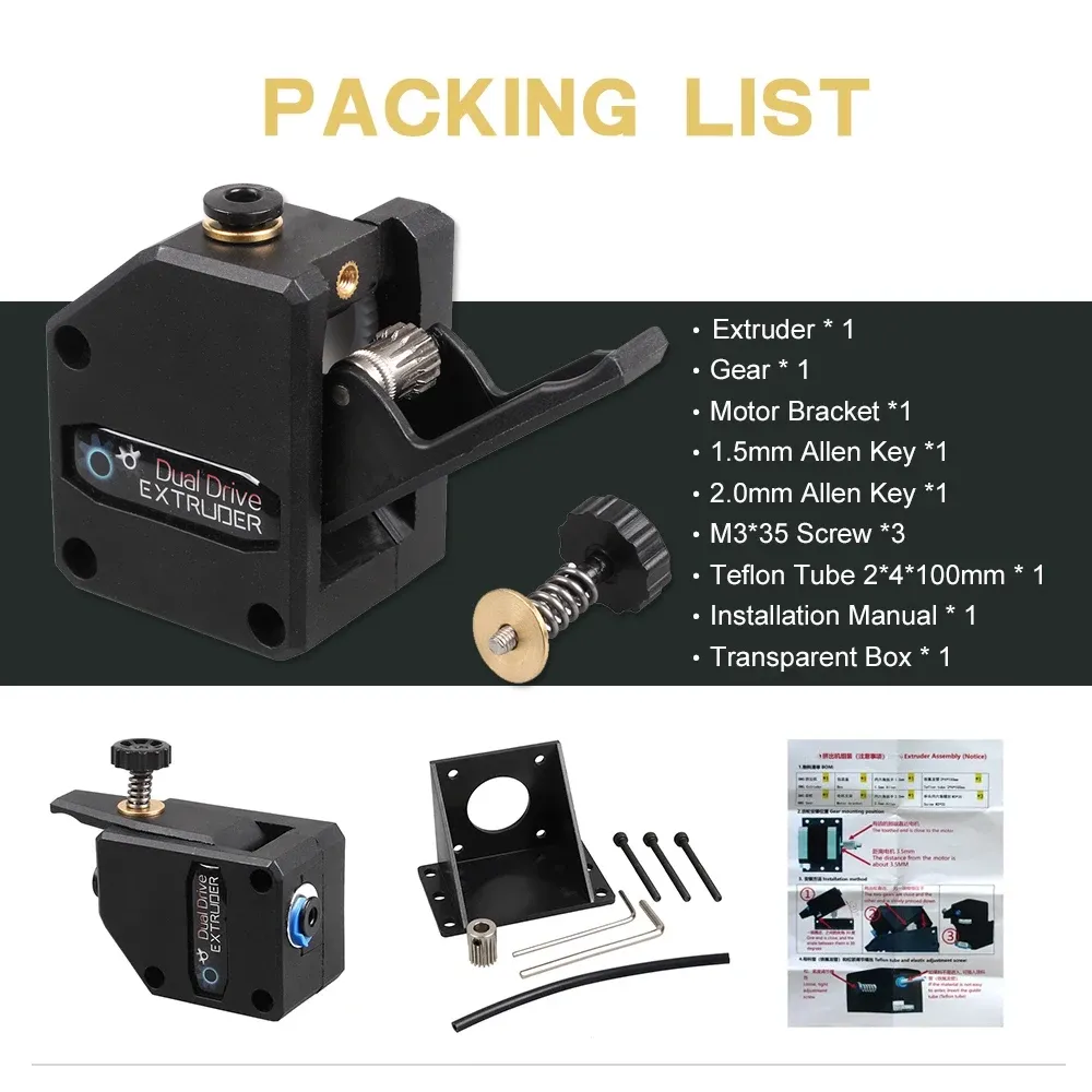 Extruder MK8 Clone Dual Drive Upgrade Bowden DDB 1,75 mm