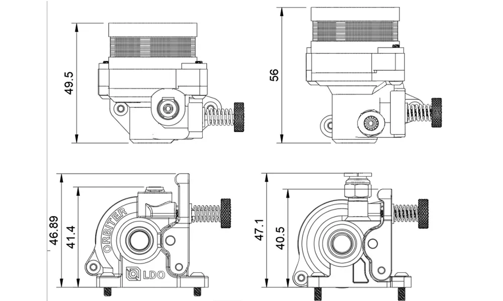 Extruder Orbiter V2.5 Doppelzahnrad Direktantrieb für Voron Ender3