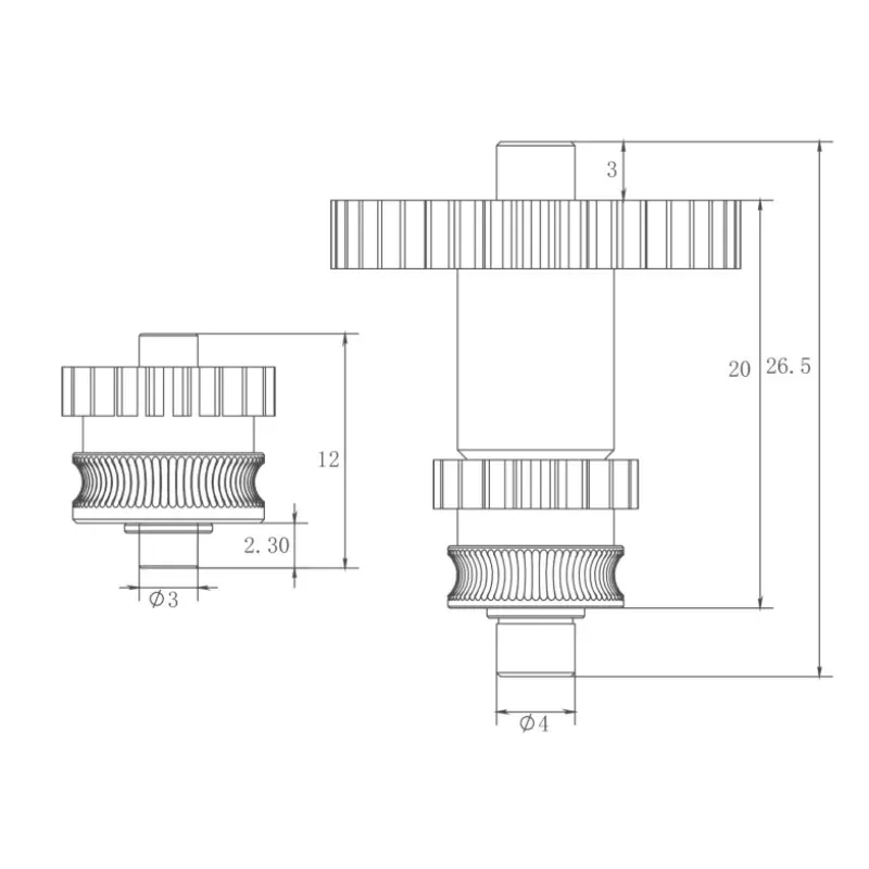 Extruder-Zahnrad nanobeschichtet für Anycubic Kobra 2 Pro Max