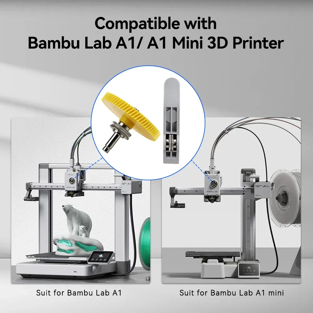 Extruder-Zahnrad-Upgrade aus Vollmetall für Bambu Lab A1 A1 Mini A2L