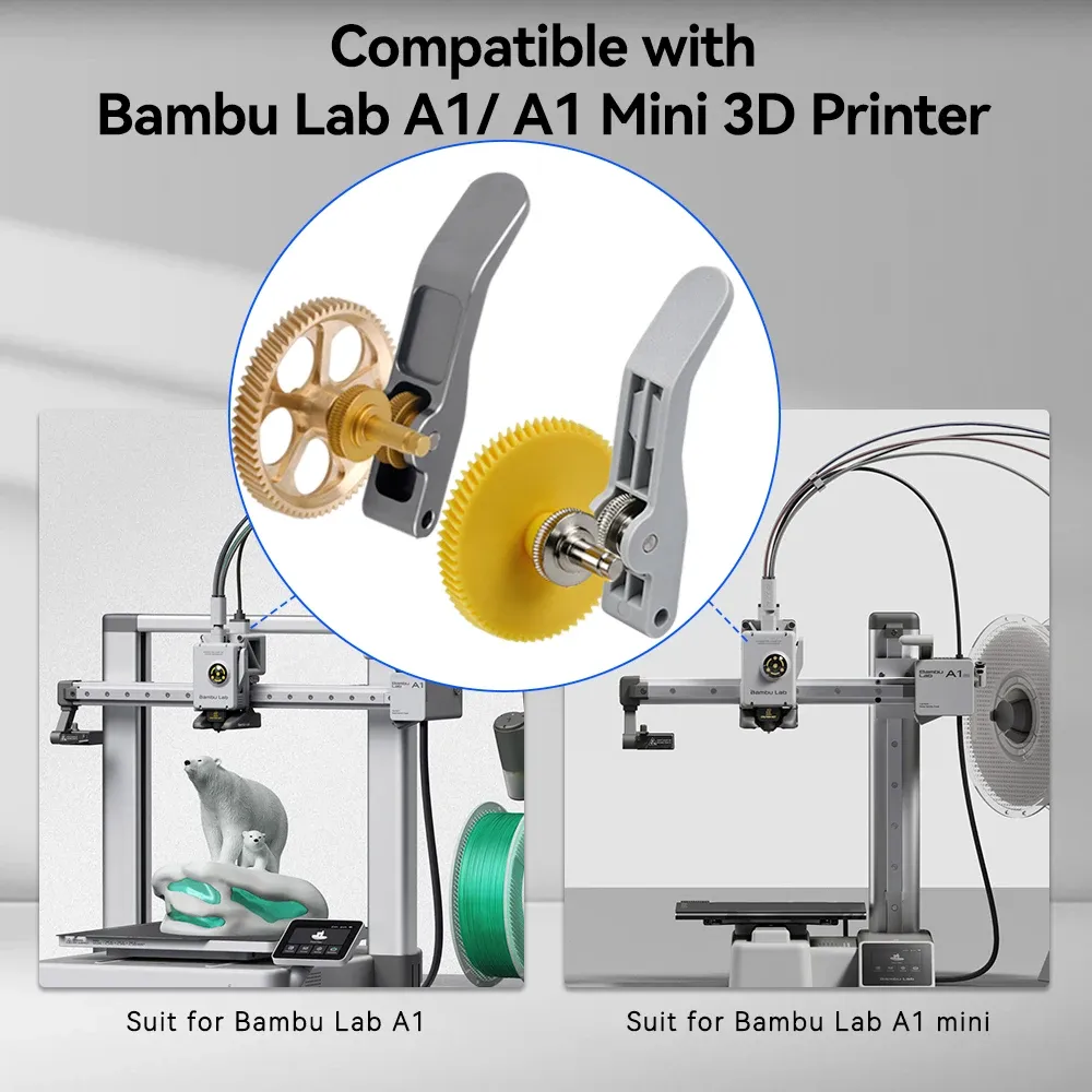 Extruder-Zahnrad-Upgrade aus Vollmetall für Bambu Lab A1 A1 Mini A2L