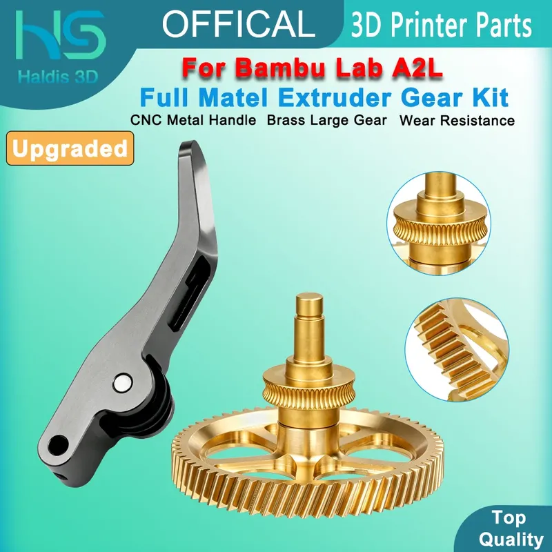 Extruder-Zahnrad-Upgrade aus Vollmetall für Bambu Lab A1 A1 Mini A2L