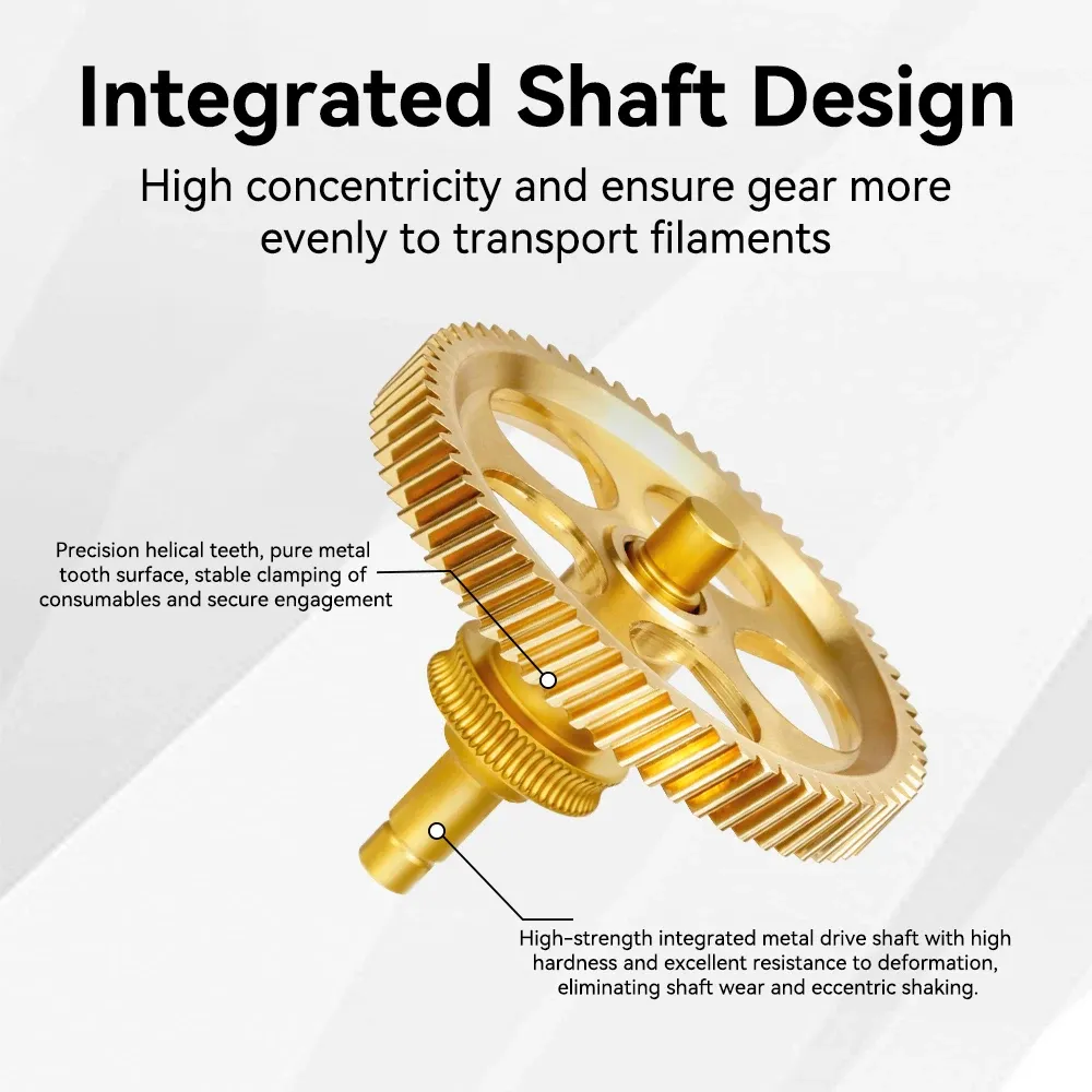 Extruder-Zahnrad-Upgrade aus Vollmetall für Bambu Lab A1 A1 Mini A2L
