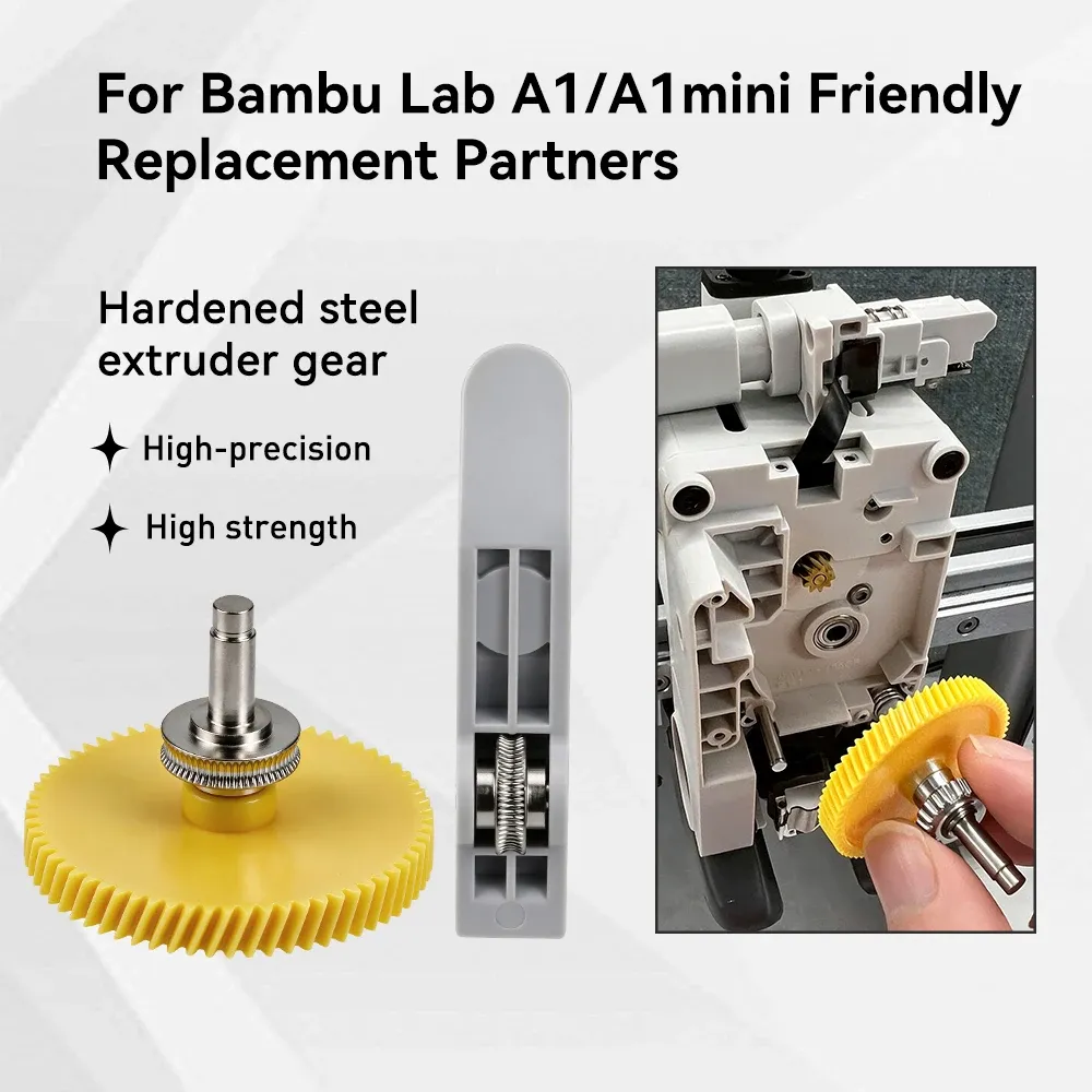 Extruder-Zahnrad-Upgrade aus Vollmetall für Bambu Lab A1 A1 Mini A2L