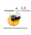 Extrudergetriebe aus gehärtetem Stahl für Bambu Lab X1 P1 Serie – Farbe Plastic Nano-Coated