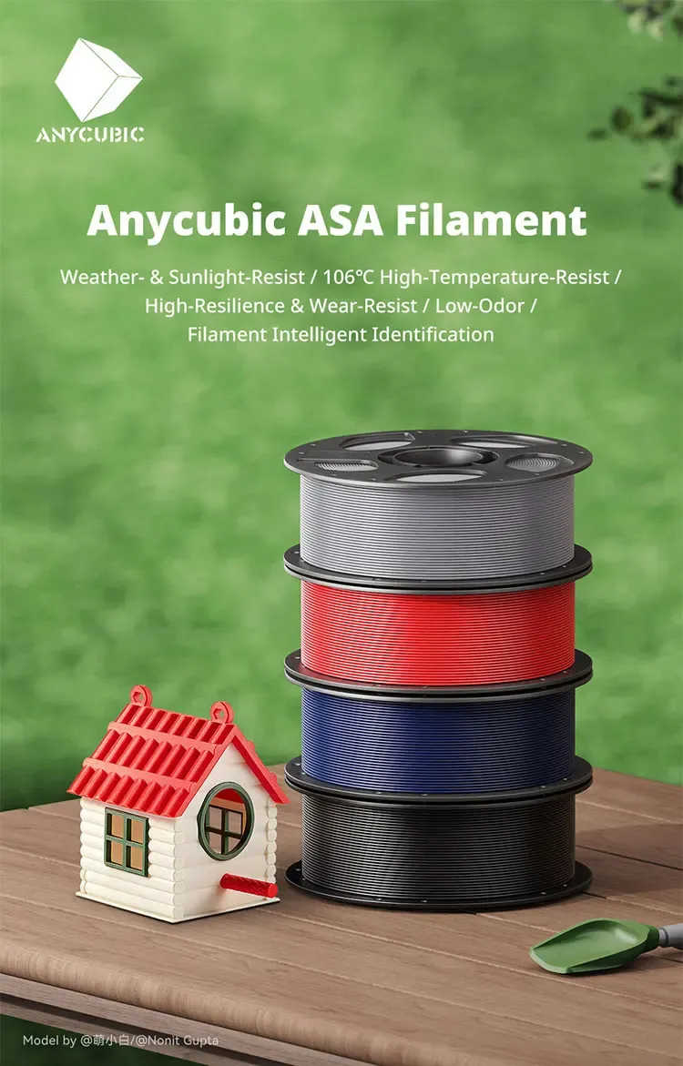 Filament ASA 1,75 mm wetterbeständig geruchsarm zäh
