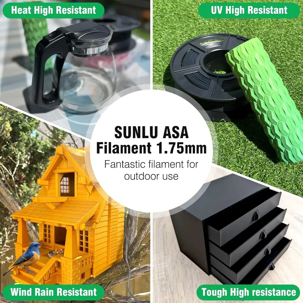 Filament ASA 1 kg UV/Regen/hitzebeständig für mechanische Teile