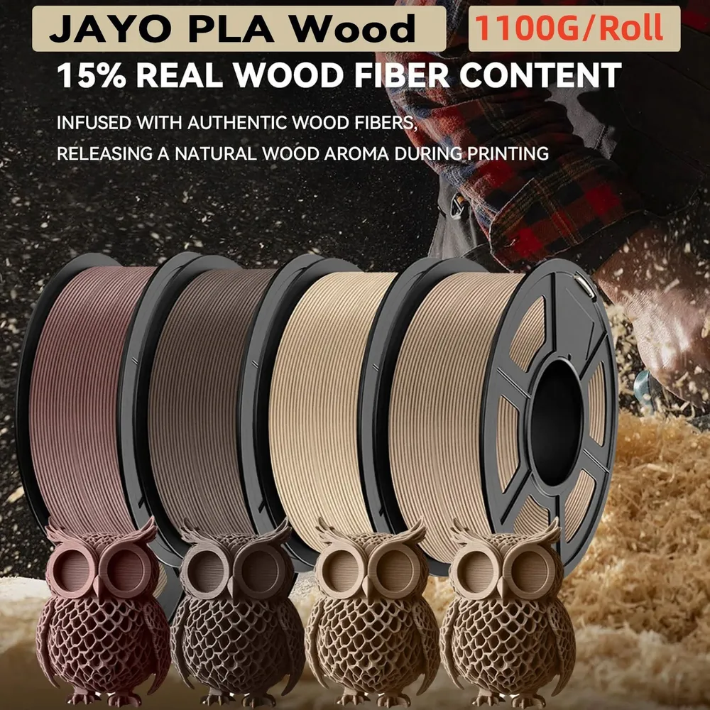 Filament Holz PLA 1,1kg 15% Holzfaser Hochgeschwindigkeit