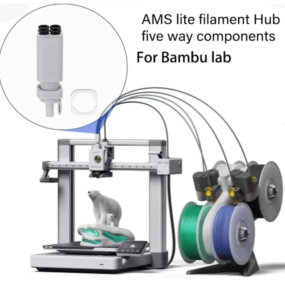 Filament Hub für Bambu Lab AMS Lite Fünf-Wege-Komponenten