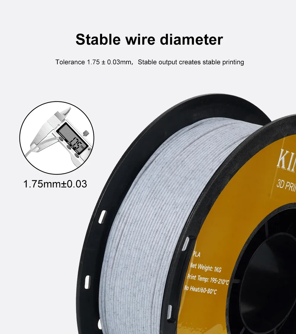 Filament Marmor PLA 1kg wie Marmor weißer Stein