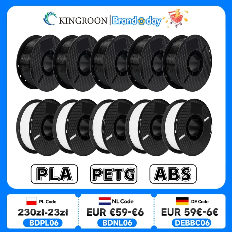 Filament PLA ABS PETG 10kg 10 Rollen Großhandel