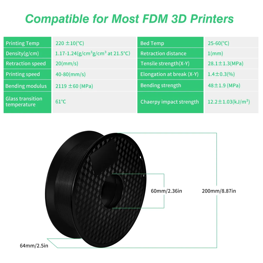 Filament PLA ABS PETG 10kg 10 Rollen Großhandel