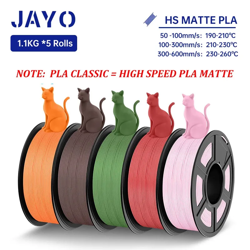 Filament PLA Matt Hochgeschwindigkeit 5 Rollen matter Effekt