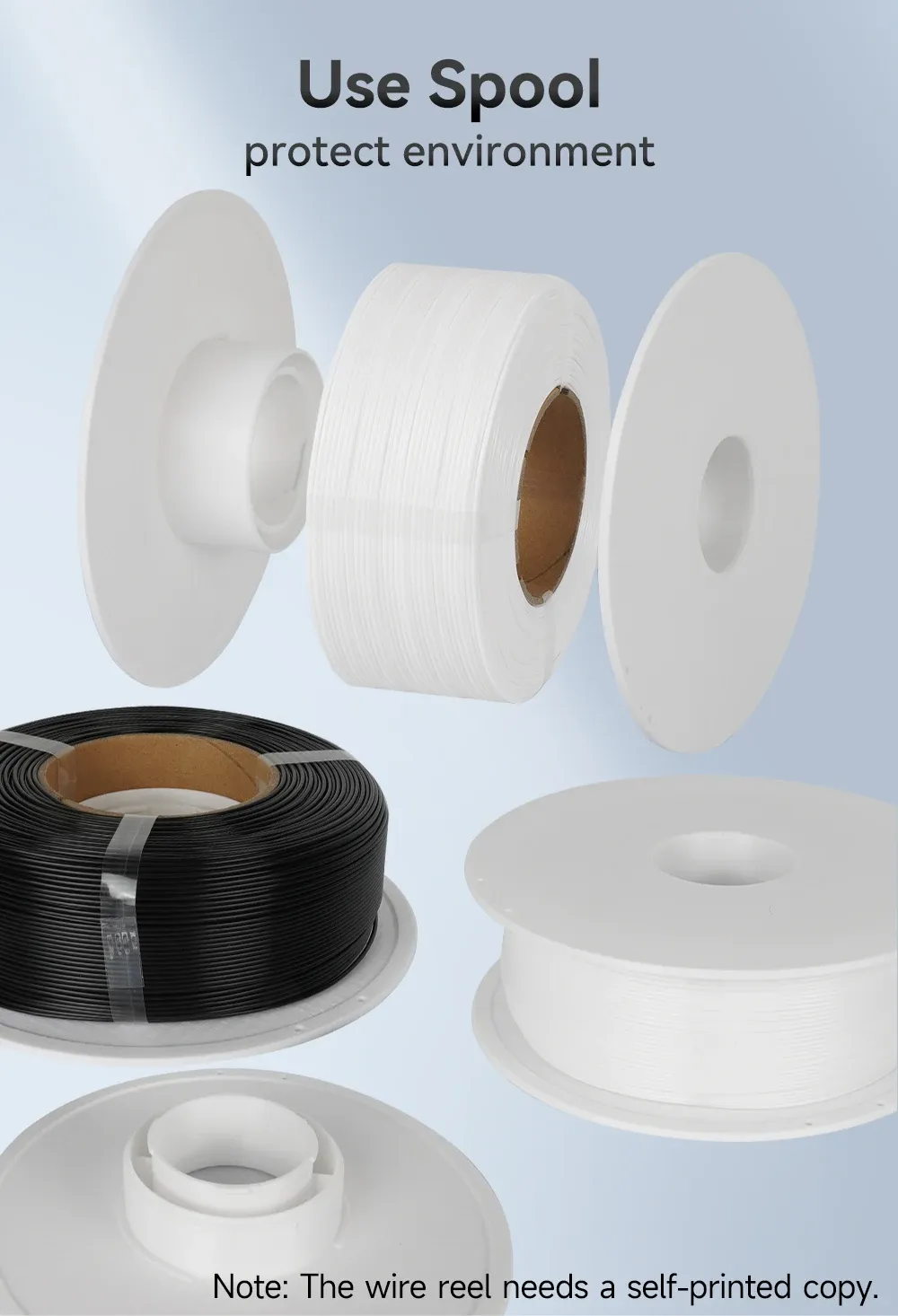 Filament PLA Nachfüllung 5kg 1,75mm für wiederverwendbare Spulen
