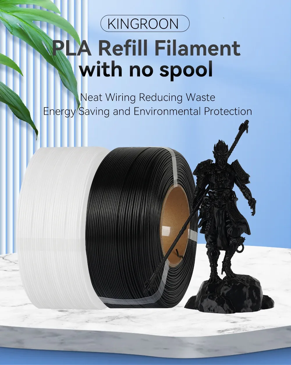 Filament PLA Nachfüllung 5kg 1,75mm für wiederverwendbare Spulen