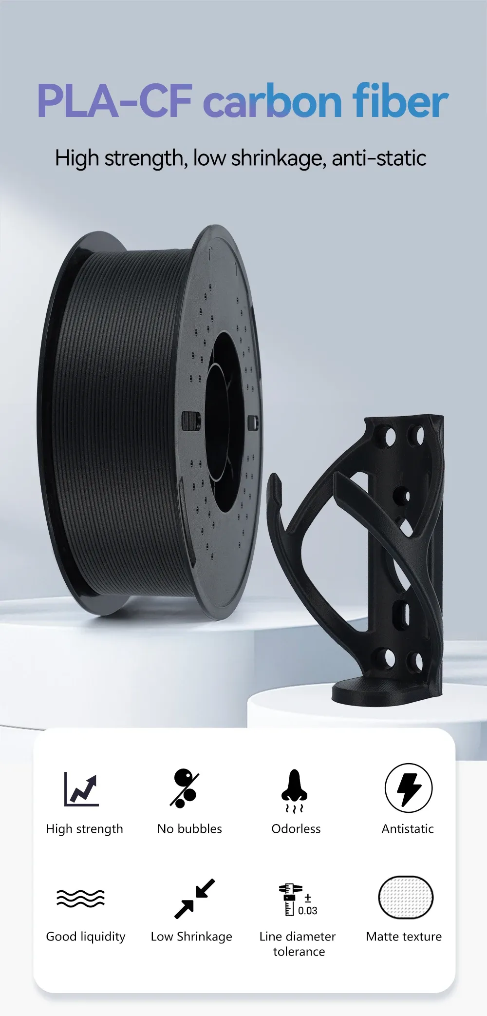 Filament PLA PETG Kohlefaser 1kg hochfest