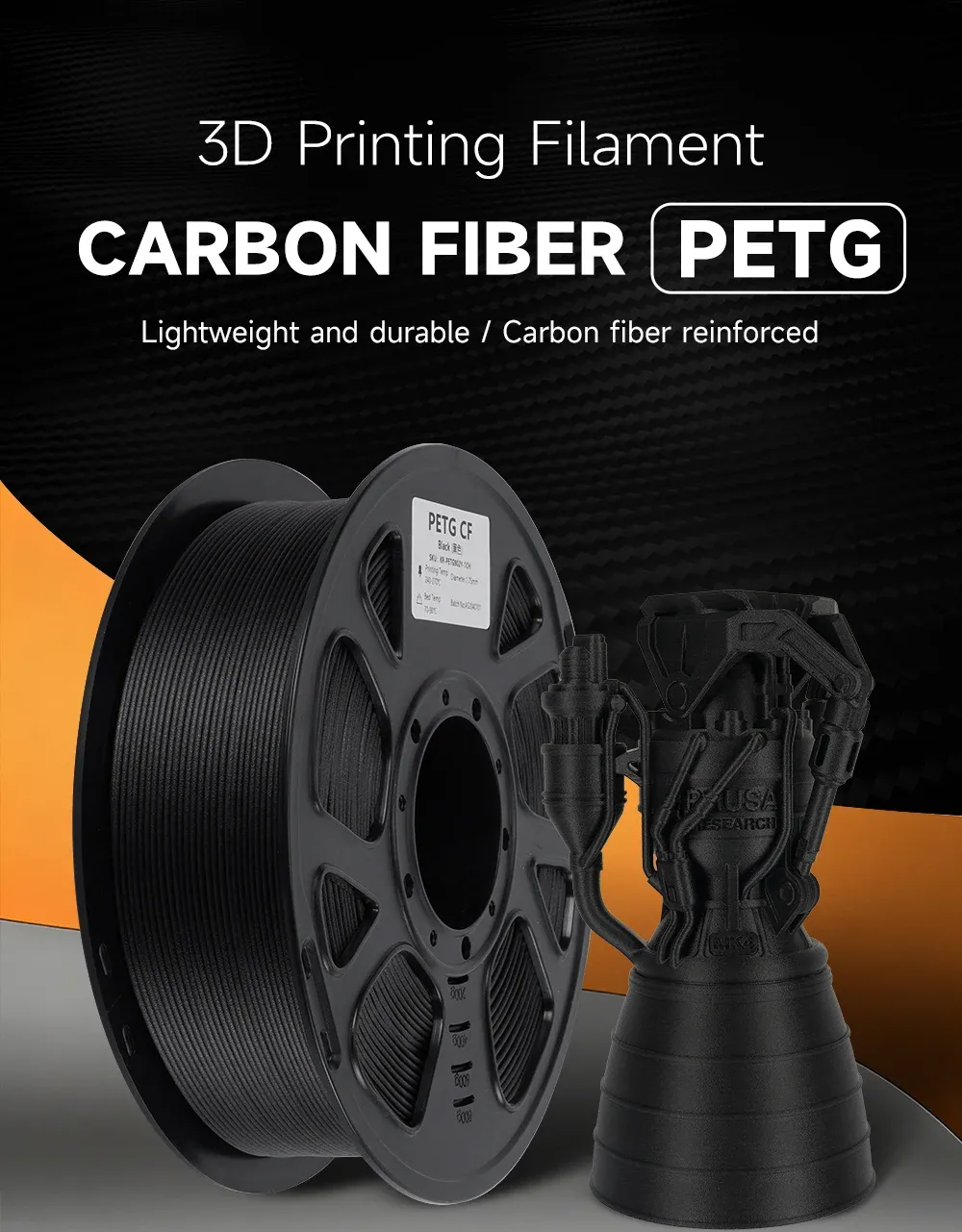 Filament PLA PETG Kohlefaser 1kg hochfest