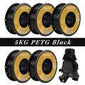 Filament PLA PETG TPU 5kg Mischfarben blasenfrei – Farbe 5 KG PETG Black