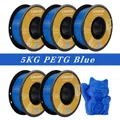 Filament PLA PETG TPU 5kg Mischfarben blasenfrei – Farbe 5 KG PETG Blue