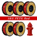 Filament PLA PETG TPU 5kg Mischfarben blasenfrei – Farbe 5 KG PETG Red