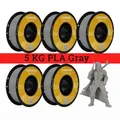 Filament PLA PETG TPU 5kg Mischfarben blasenfrei – Farbe 5 KG PLA Gray