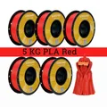 Filament PLA PETG TPU 5kg Mischfarben blasenfrei – Farbe 5 KG PLA Red