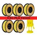 Filament PLA PETG TPU 5kg Mischfarben blasenfrei – Farbe 5 KG PLA Yellow