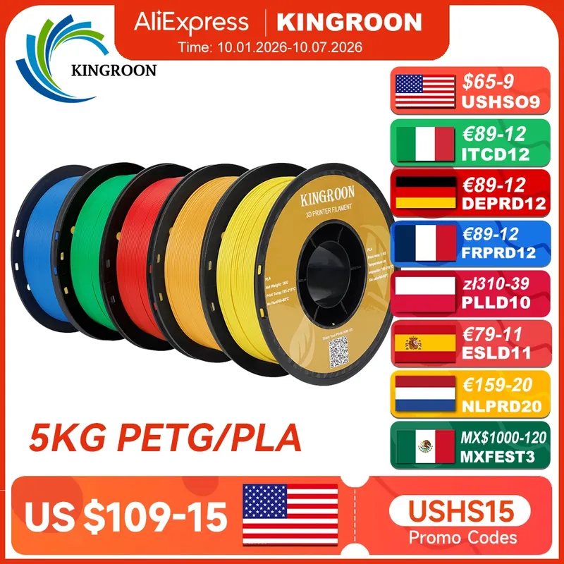 Filament PLA PETG TPU 5kg Mischfarben blasenfrei